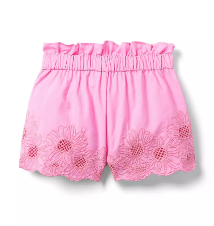 JANIE & JACK NIÑA SHORT EMBROIDER PINK