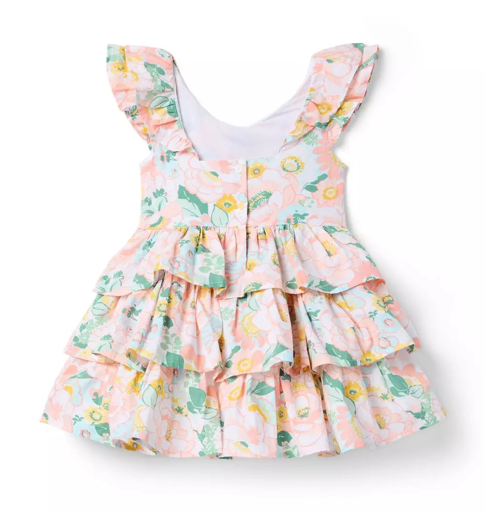 JANIE & JACK NIÑA VESTIDO FLORAL PINK