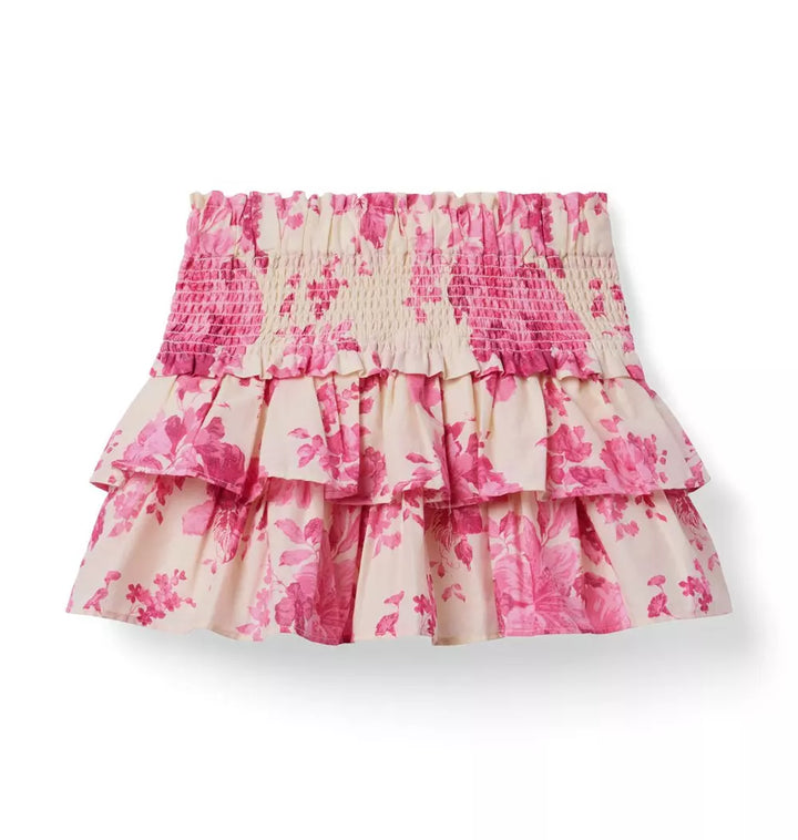JANIE & JACK NIÑA FALDA FLORAL SMOCK PINK