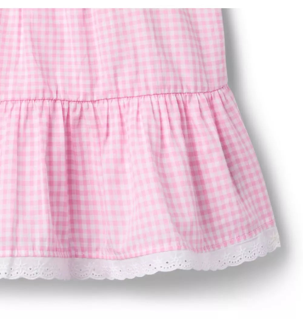 JANIE & JACK NIÑA BLUSA GINGHAM PEPLUM