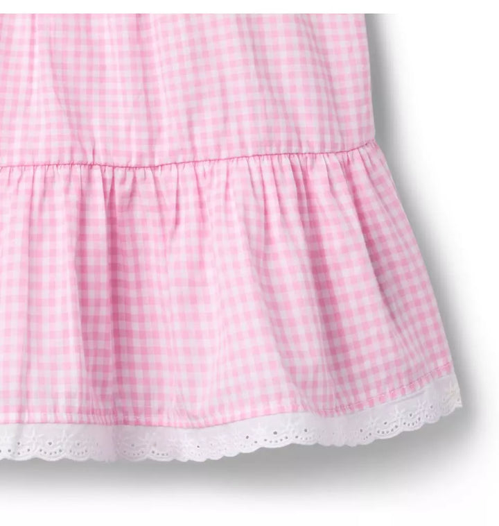JANIE & JACK NIÑA BLUSA GINGHAM PEPLUM