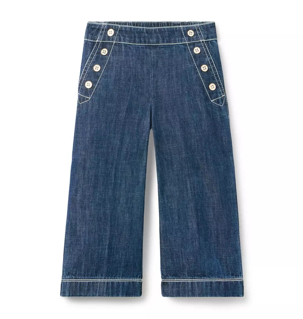 JANIE & JACK NIÑA PANTALON DENIM BLUE