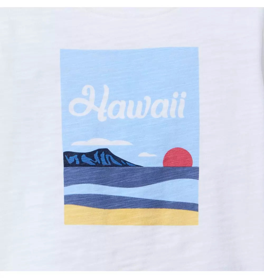 JANIE & JACK NIÑO TSHIRT HAWAII GRAPHIC WHITE