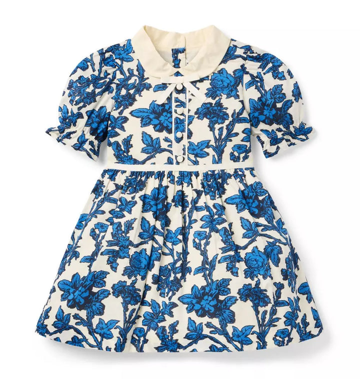 JANIE & JACK NIÑA VESTIDO FLORAL BLUE