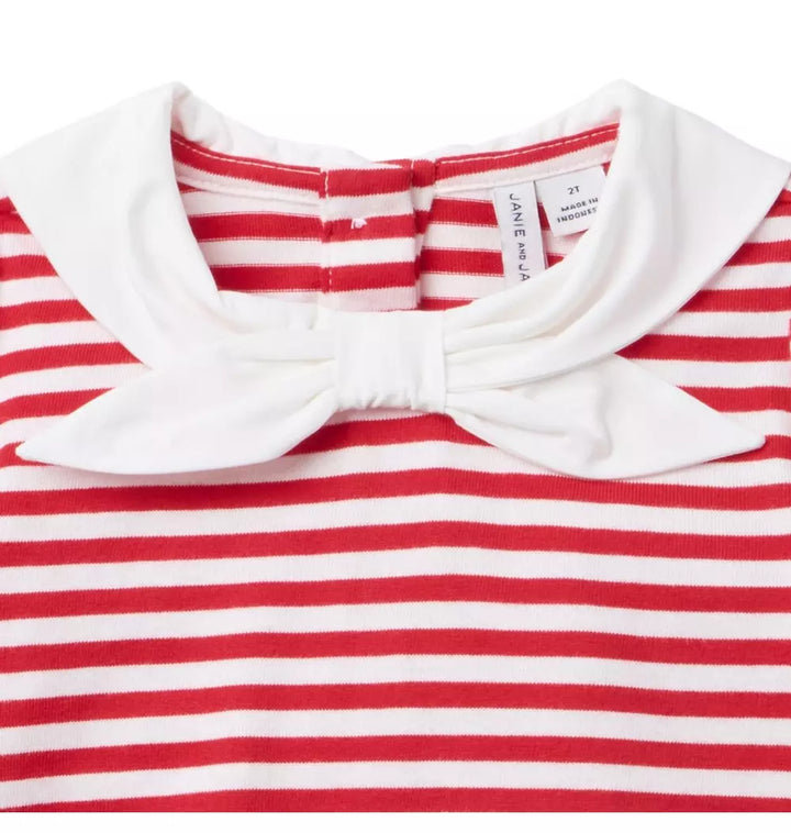 JANIE & JACK NIÑA TSHIRT STRIPE RED