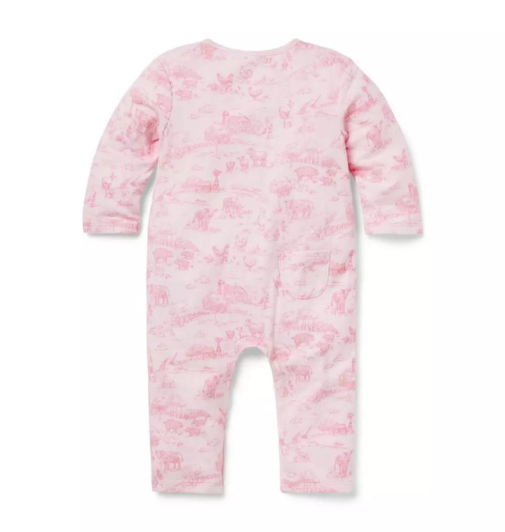 JANIE & JACK BEBE NIÑO OVEROL PINK