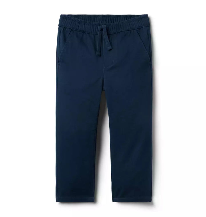 JANIE & JACK NIÑO PANTALON STRETCH TWILL LEG UNIFORM NAVY