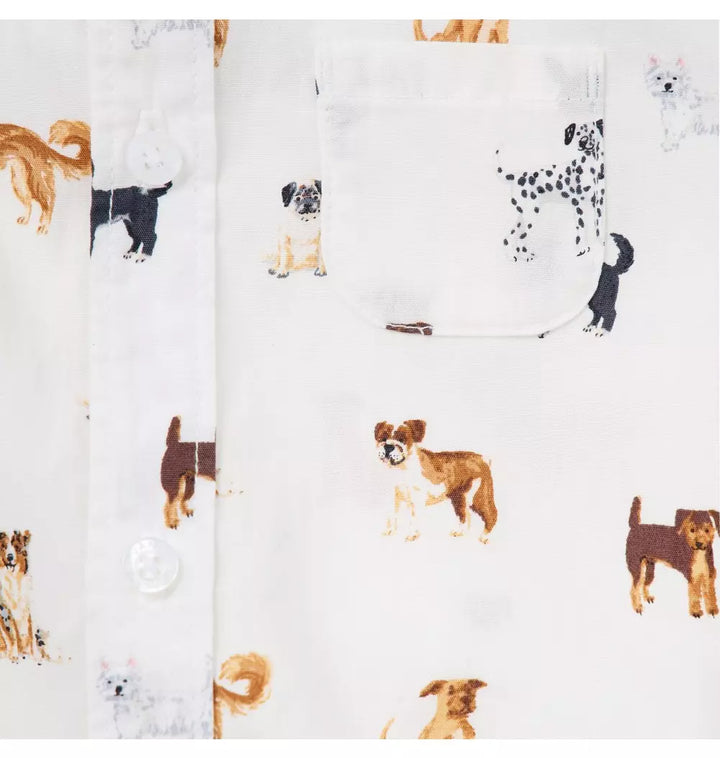 JANIE & JACK BEBE NIÑO BODY DOG ICONS COLLAR M/L WHITE