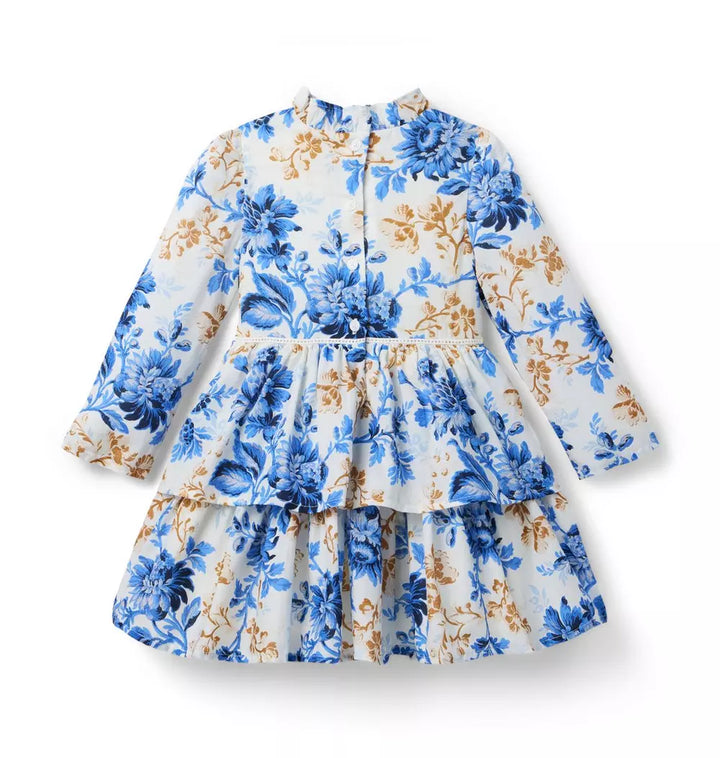 JANIE & JACK NIÑA VESTIDO FLORAL BLUE