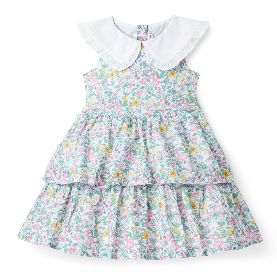 Janie &amp; Jack Vestido Floral Cllr Tiered Multi para Niña