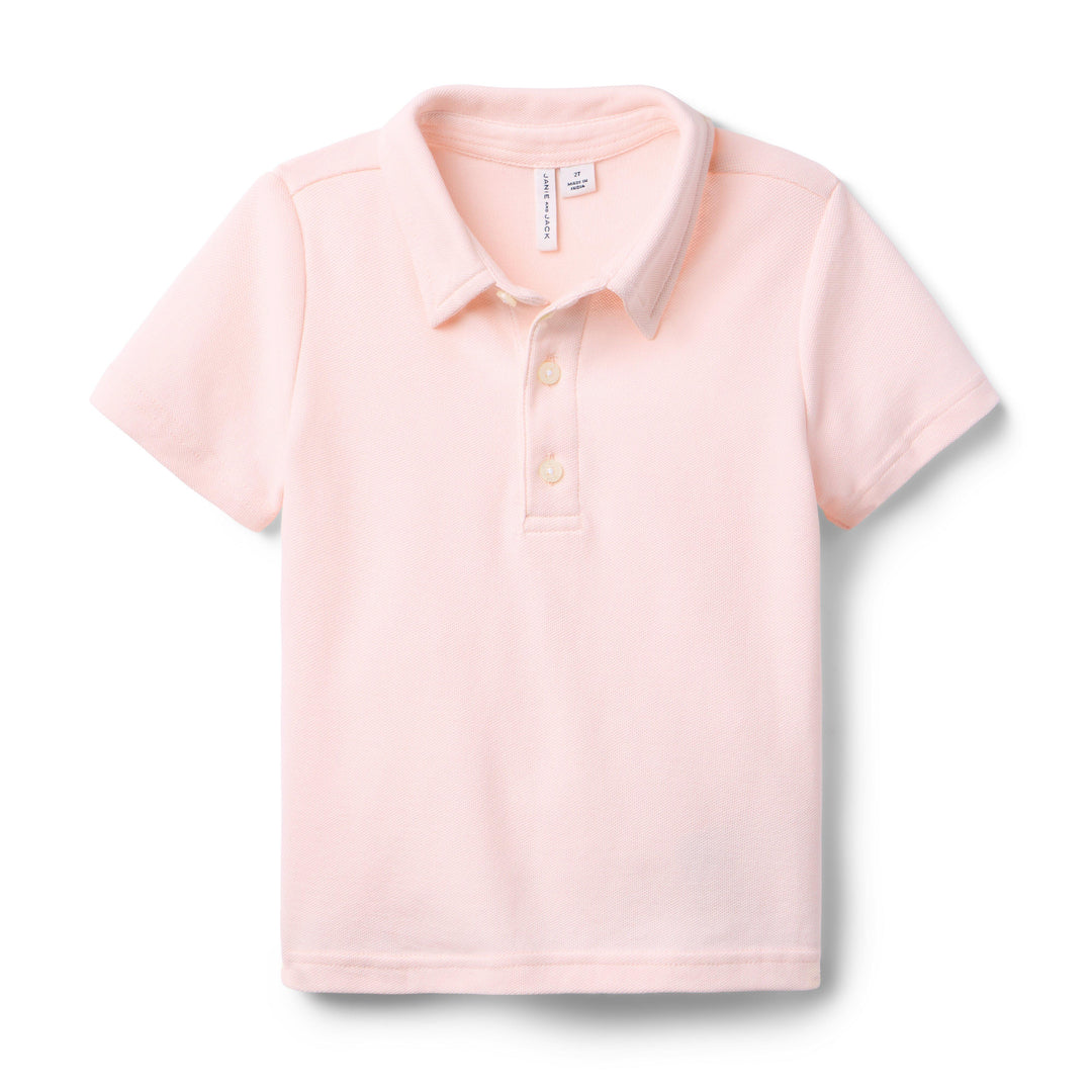 Janie &amp; Jack Polo Pique M/c Pink para Niña