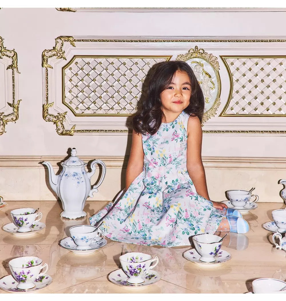 JANIE & JACK NIÑA VESTIDO FLORAL WHITE