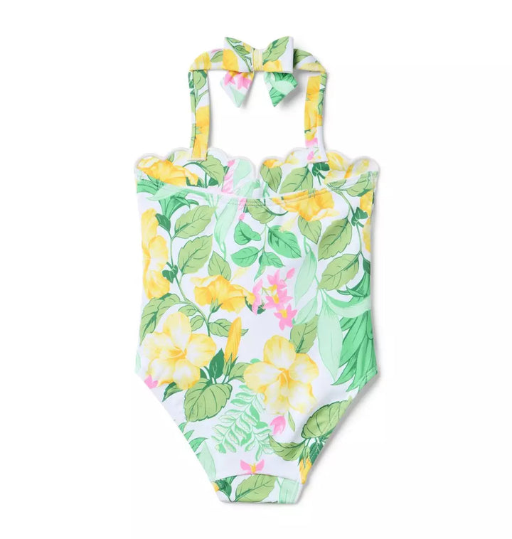 JANIE & JACK NIÑA VESTIDO DE BAÑO TROPICAL FLORAL