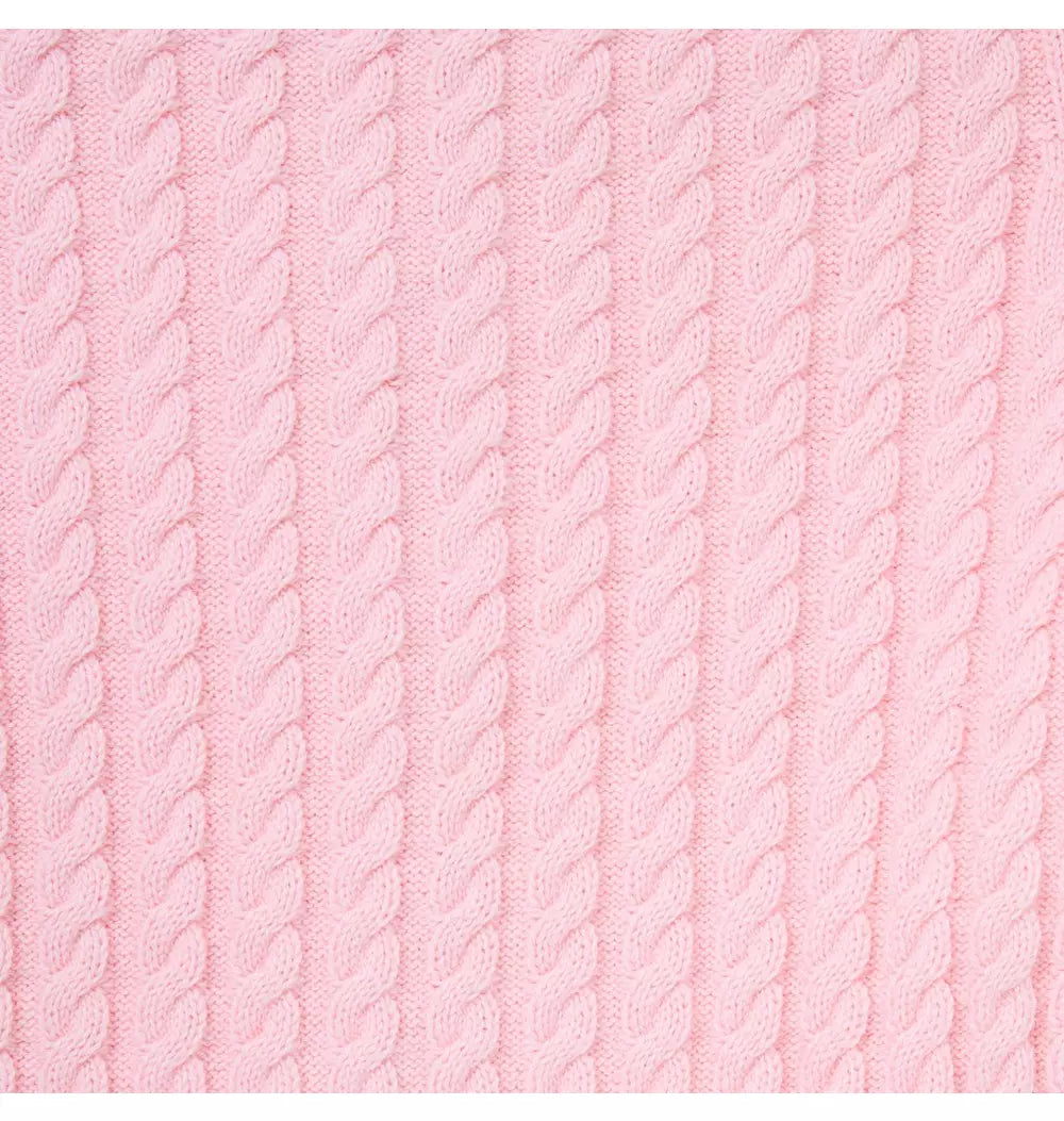 JANIE & JACK BEBE NIÑO TSHIRT CABLE TRIM PINK