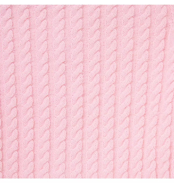 JANIE & JACK BEBE NIÑO TSHIRT CABLE TRIM PINK