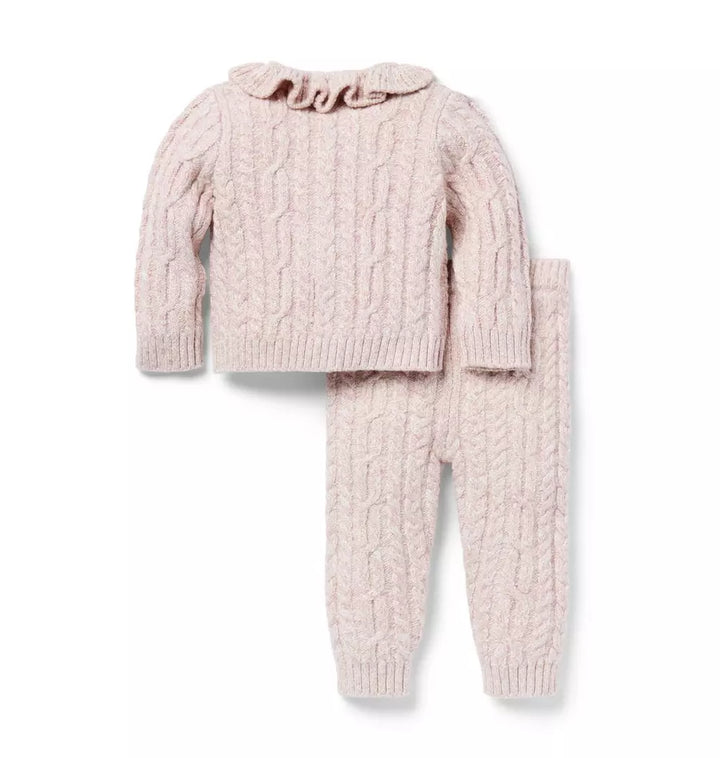 JANIE & JACK BEBE NIÑO CONJ DE PANTALON SOFT HEATHER PINK