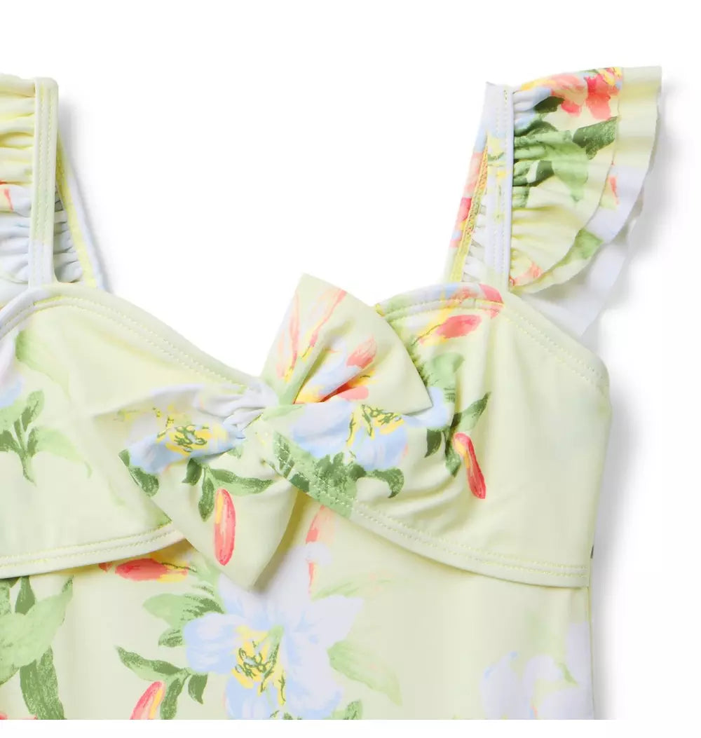 JANIE & JACK NIÑA VESTIDO DE BAÑO FLORAL MULTICOLOR