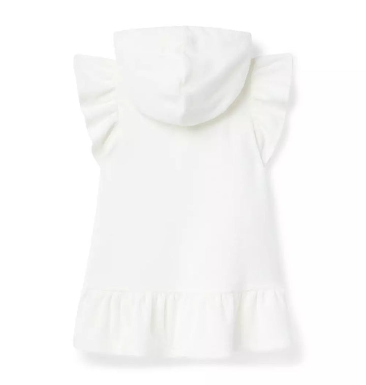 JANIE & JACK NIÑA BATA TOALLA TERRY HD WHITE