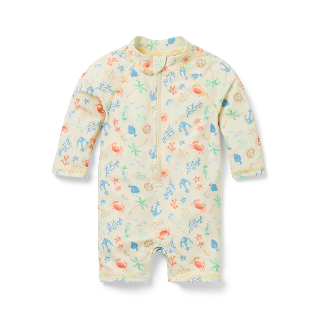 Janie &amp; Jack Vestido de Baño Crab Ocean M/l Multi para Bebé Niña