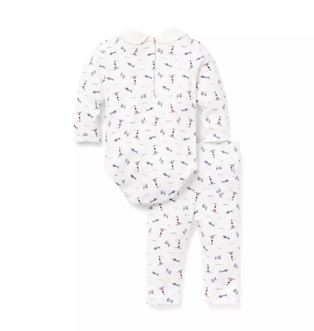 JANIE & JACK BEBE NIÑO PANTALON IVORY