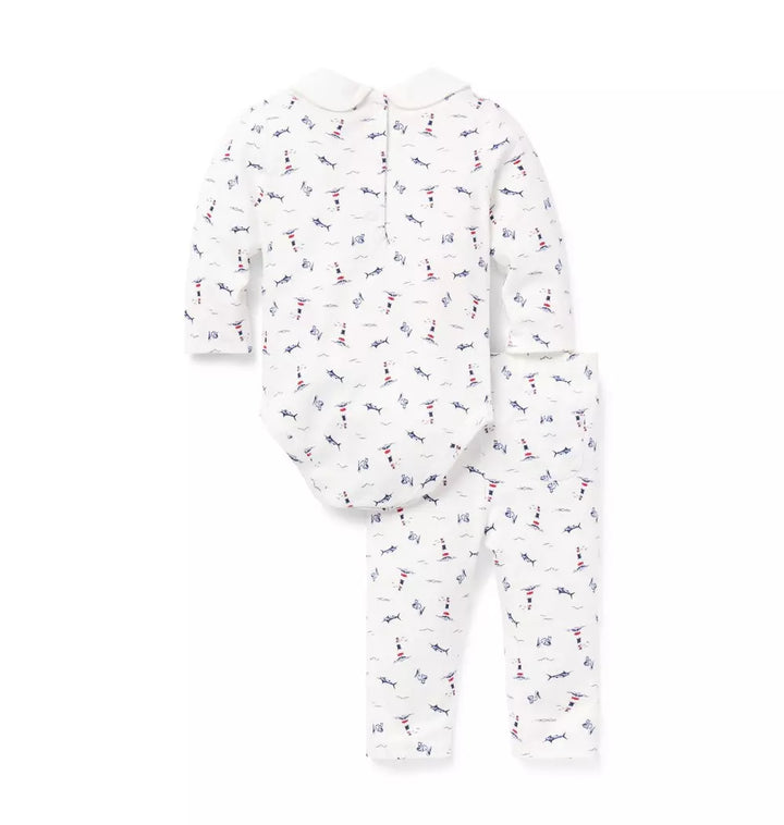 JANIE & JACK BEBE NIÑO PANTALON IVORY