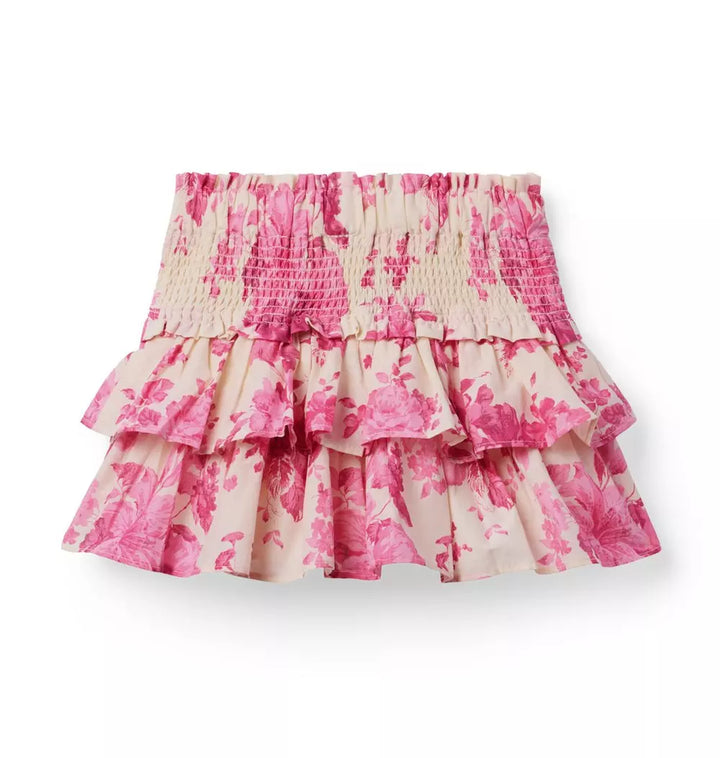JANIE & JACK NIÑA FALDA FLORAL SMOCK PINK