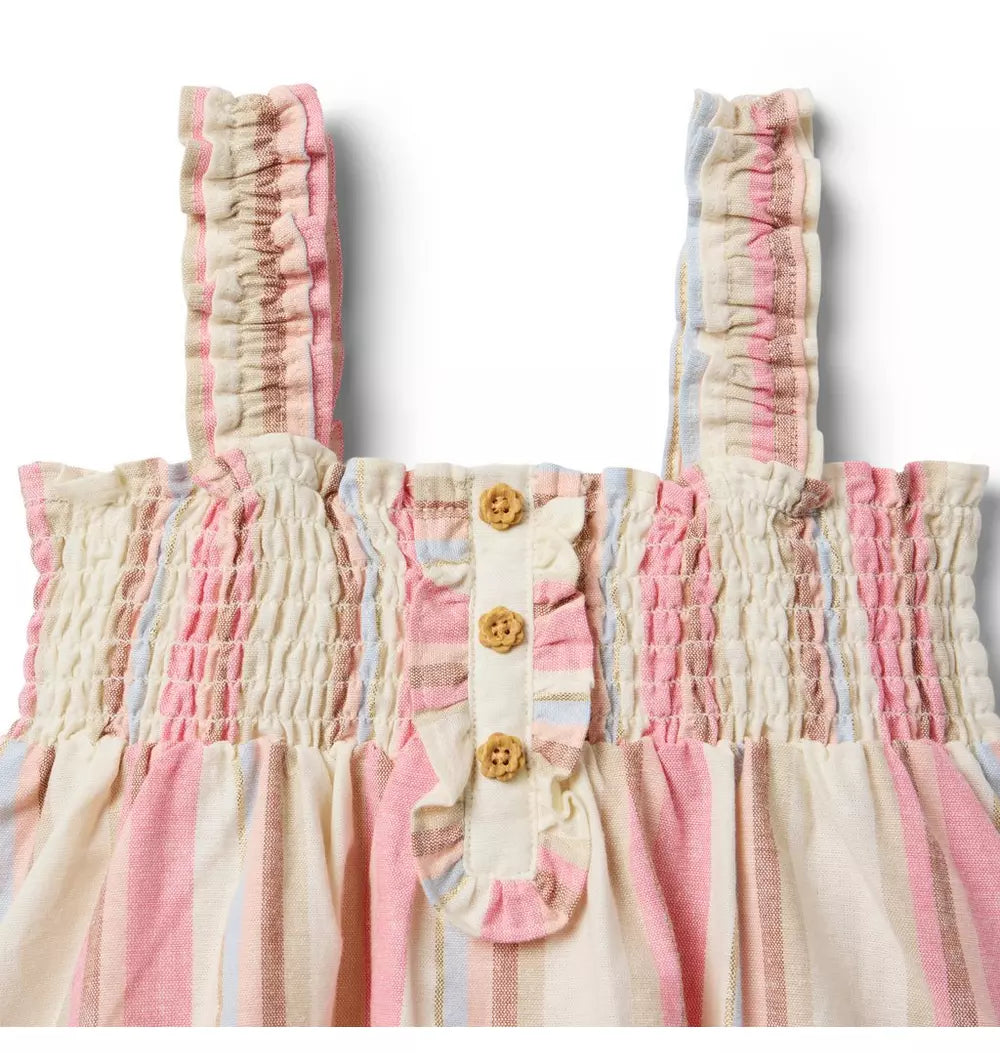 JANIE & JACK NIÑA VESTIDO STRIPE MULTICOLOR