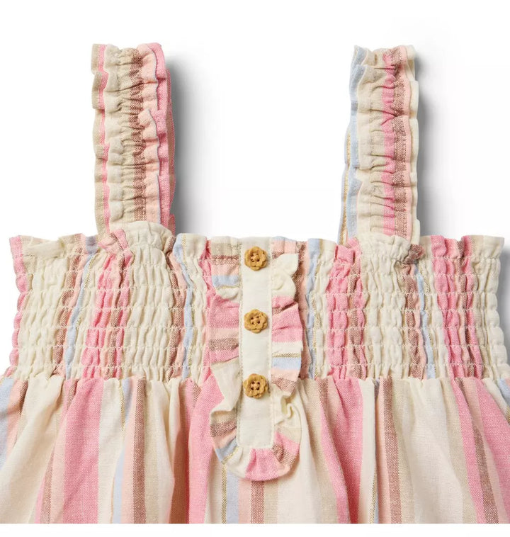 JANIE & JACK NIÑA VESTIDO STRIPE MULTICOLOR