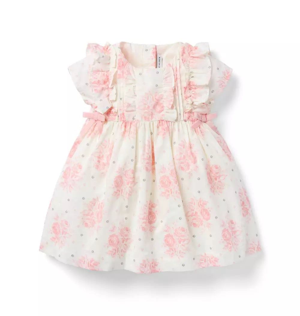 JANIE & JACK BEBE NIÑA VESTIDO FLORAL PINK