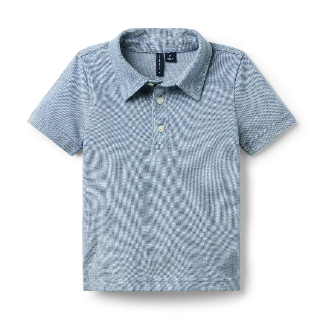 Janie &amp; Jack Polo Eoe M/c Blue para Bebé Niña