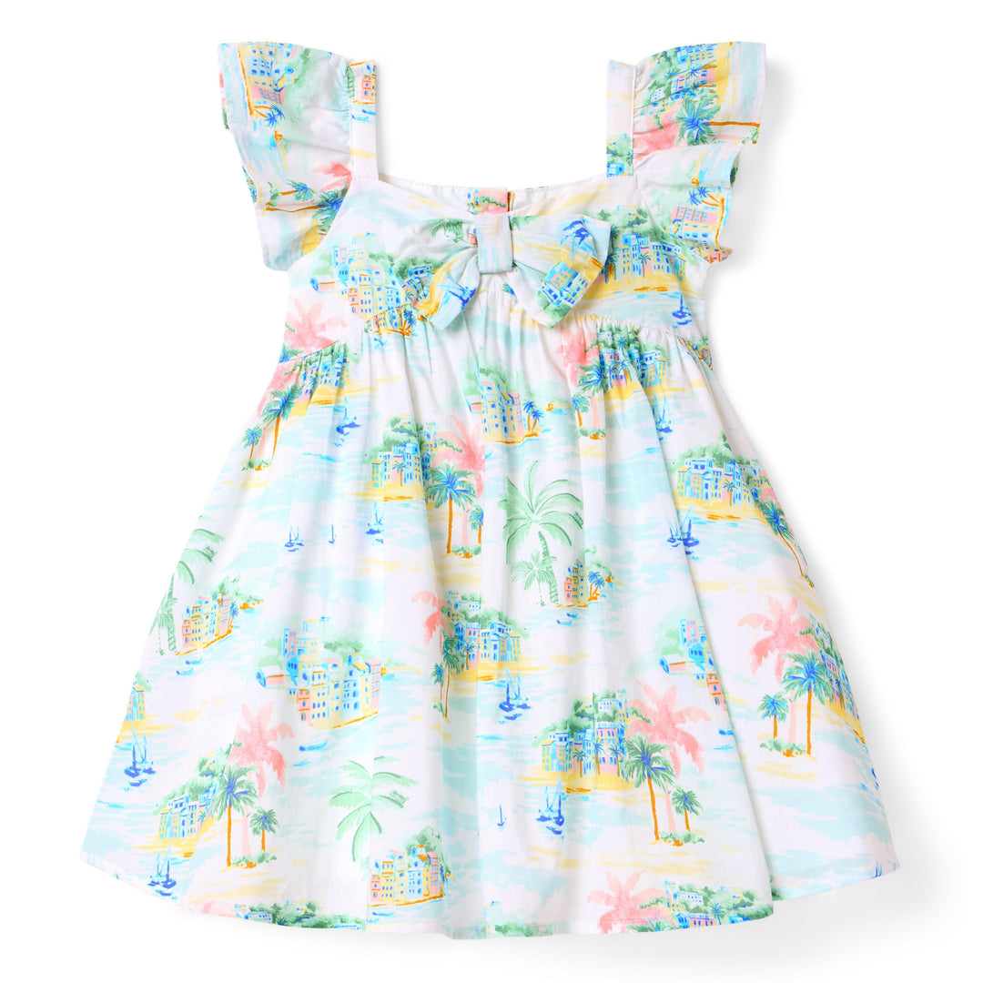 Janie &amp; Jack Vestido Scenic Print Multi para Niña
