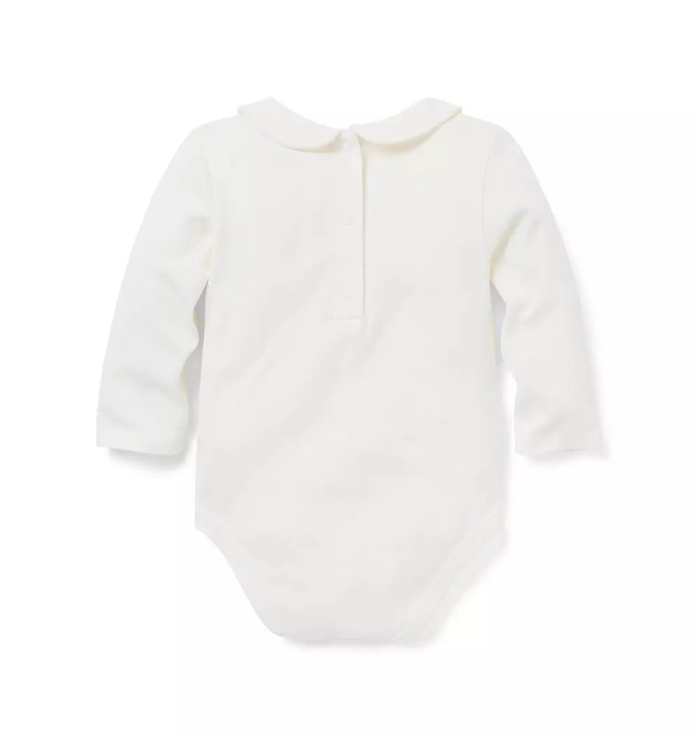 JANIE & JACK BEBE NIÑA BODY G K PINK BOW COLLAR BS WB M/L