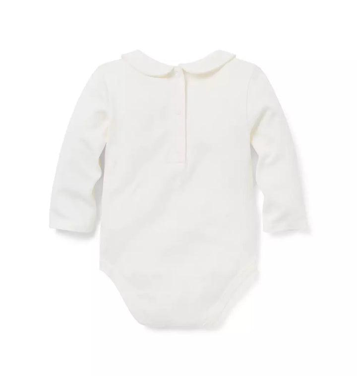 JANIE & JACK BEBE NIÑA BODY G K PINK BOW COLLAR BS WB M/L