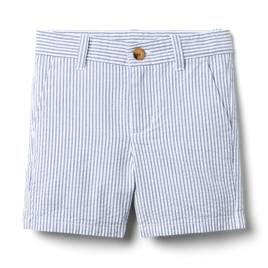 Janie &amp; Jack Short Seersucker Blue para Bebé Niño