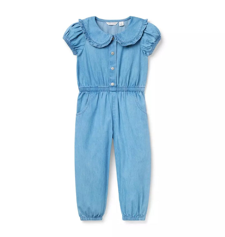 JANIE & JACK NIÑA JUMPER CHAMBRAY DENIM