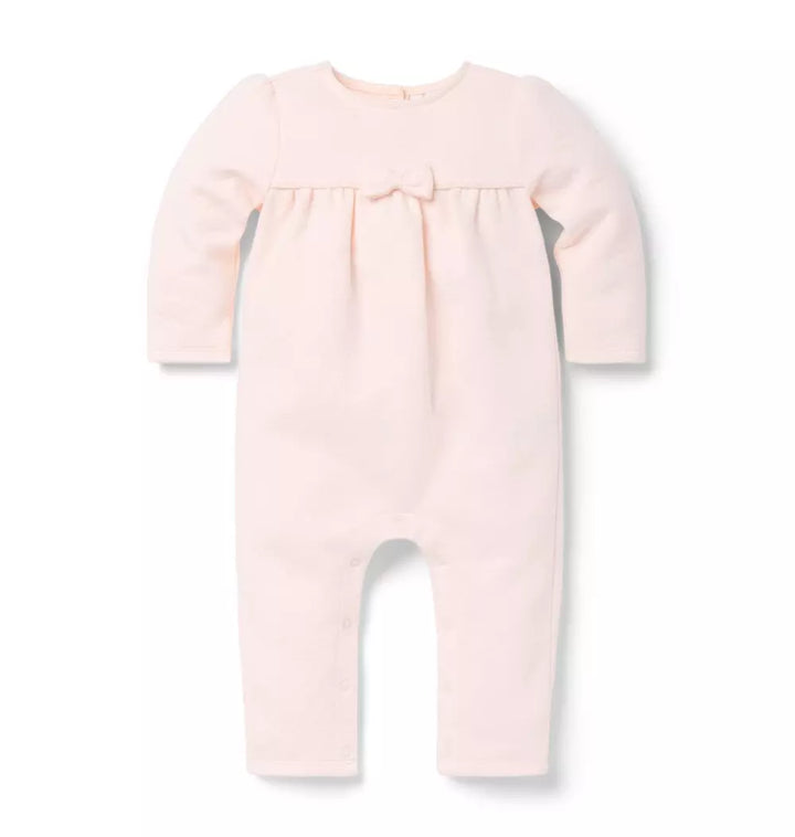 JANIE & JACK BEBE NIÑA PIJAMA MATELASSE BOW PINK