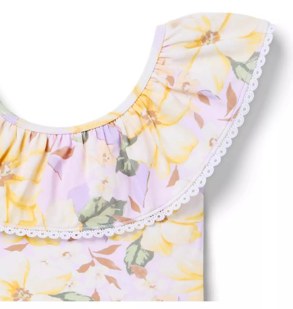 JANIE & JACK NIÑA VESTIDO DE BAÑO FLORAL MULTICOLOR