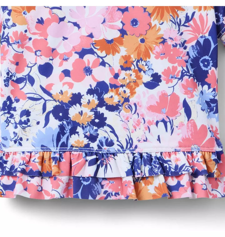 JANIE & JACK NIÑA VESTIDO DE BAÑO FLORAL MULTICOLOR
