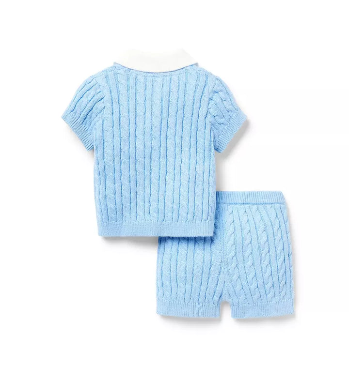JANIE & JACK BEBE NIÑO CONJ DE SHORT BLUE