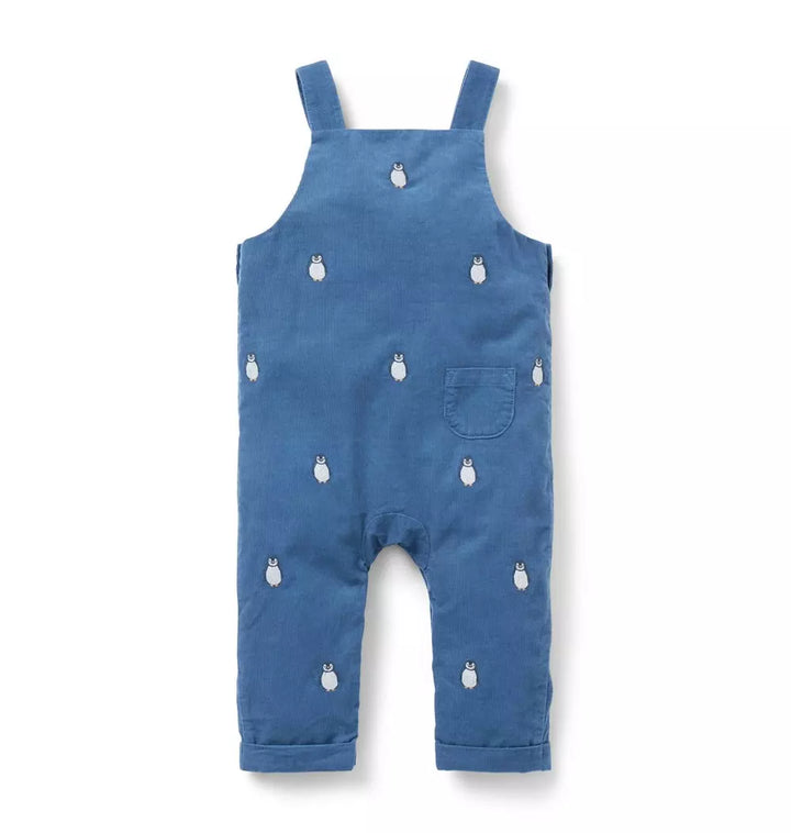 JANIE &amp; JACK BEBE NIÑO OVEROL PENGUIN NAVY