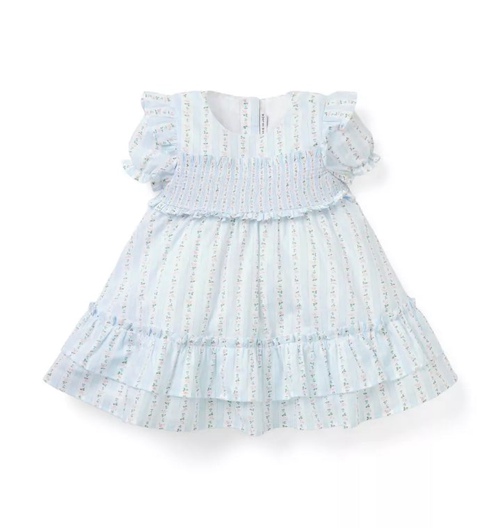 JANIE & JACK BEBE NIÑA VESTIDO FLORAL BLUE