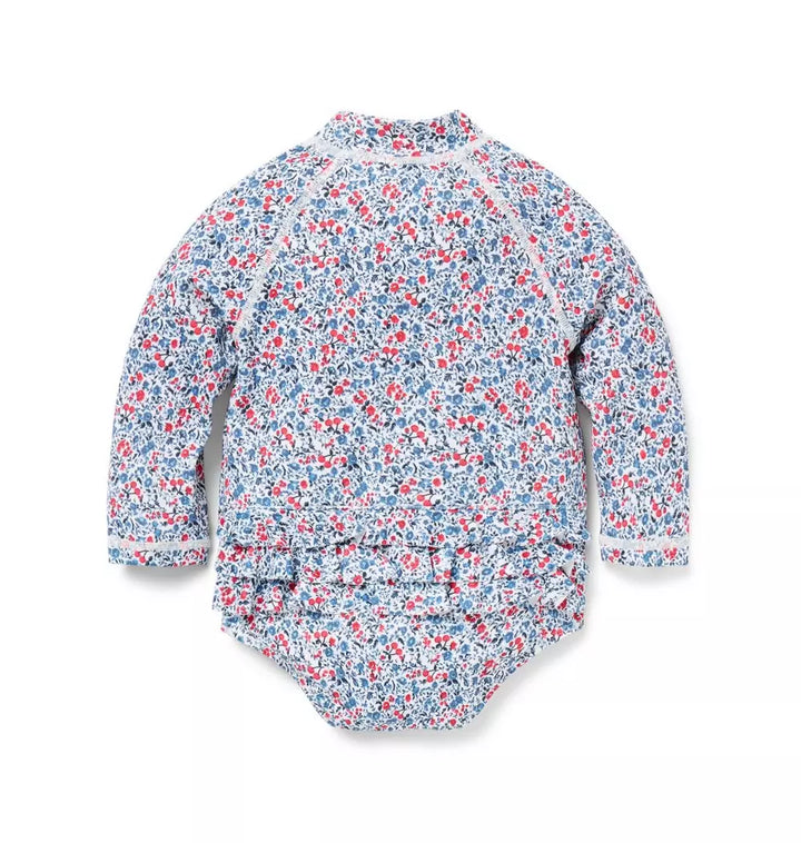 JANIE & JACK BEBE NIÑO VESTIDO DE BAÑO CHERRY FLORAL