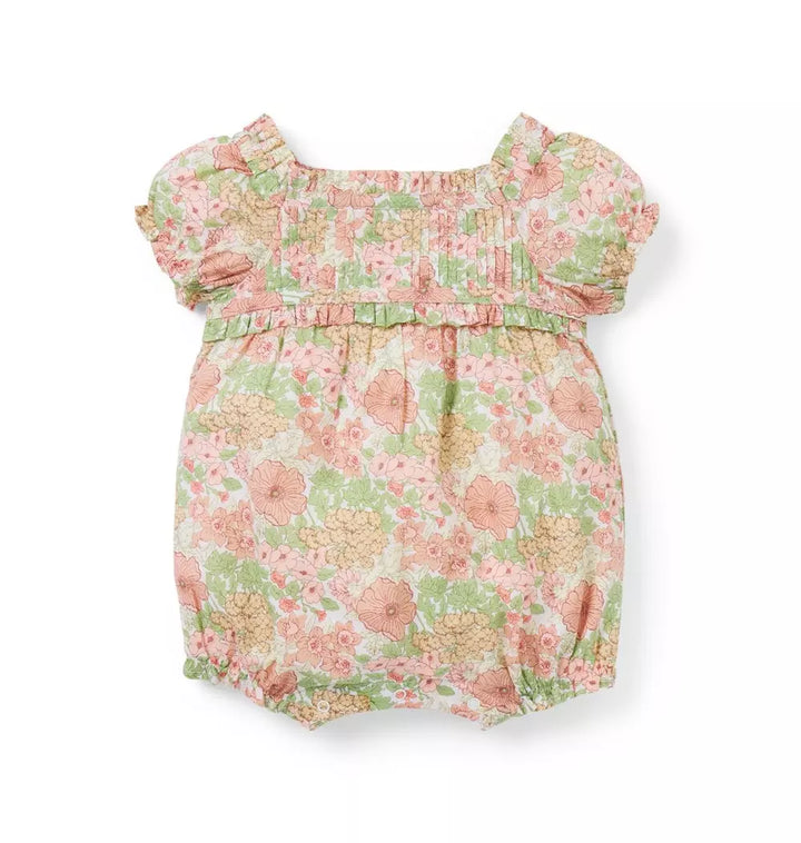JANIE & JACK BEBE NIÑA OVEROL MULTI FLORAL BUBBLE