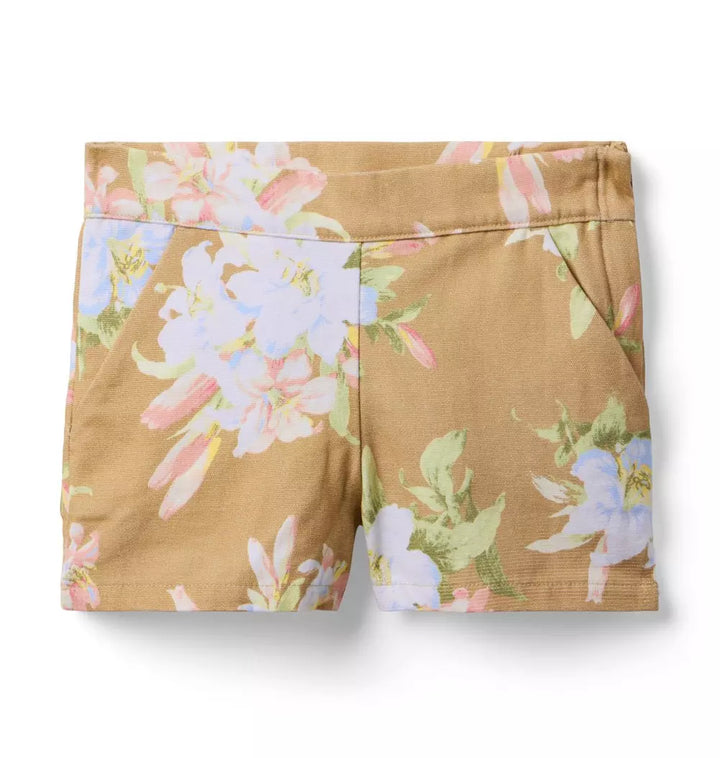 JANIE & JACK NIÑA SHORT FLORAL KHAKI