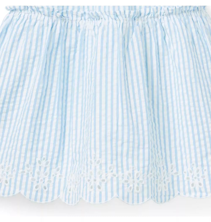 JANIE & JACK NIÑA VESTIDO STRIPED SEERSUCKER