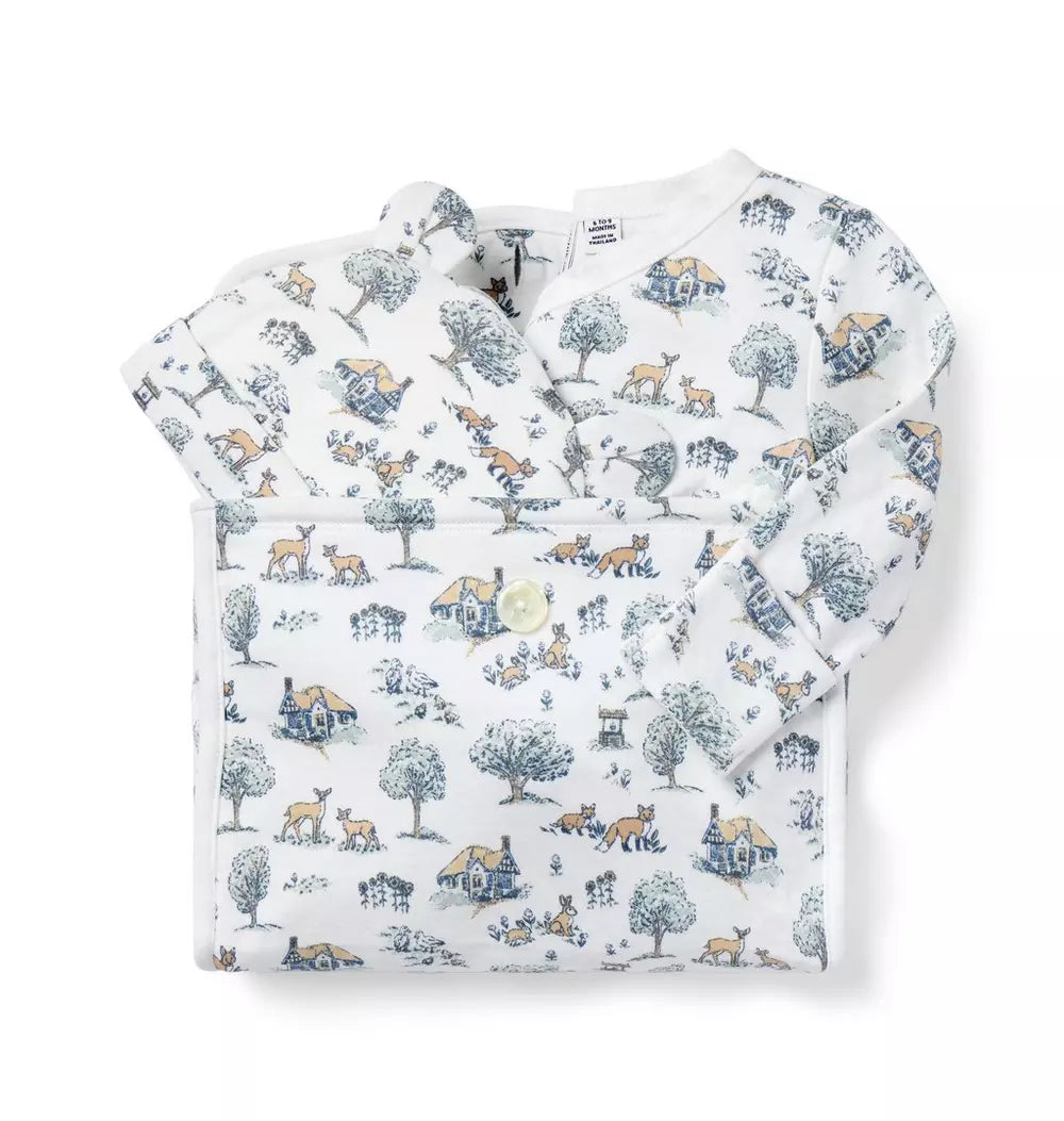 JANIE & JACK BEBE NIÑO PIJAMA MULTI TOILE GIFT SET MULTICOLOR