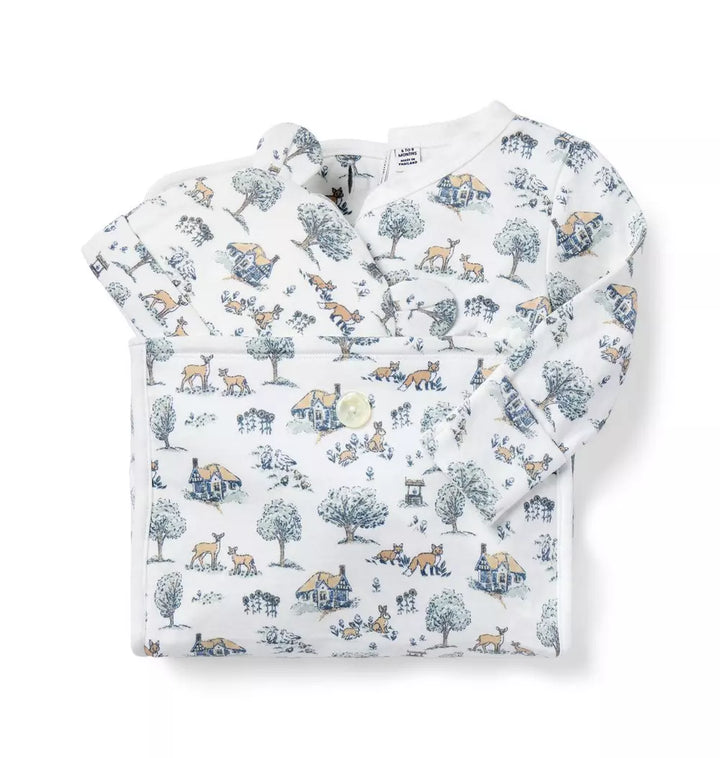 JANIE & JACK BEBE NIÑO PIJAMA MULTI TOILE GIFT SET MULTICOLOR