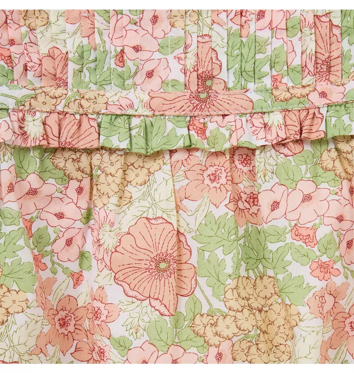 JANIE & JACK BEBE NIÑA OVEROL MULTI FLORAL BUBBLE