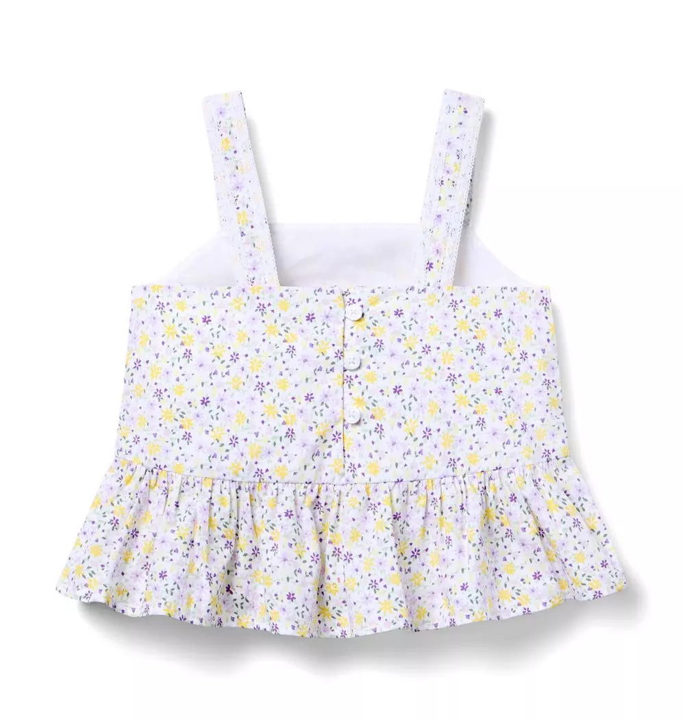 JANIE & JACK NIÑA BLUSA PINTUCK MULTICOLOR