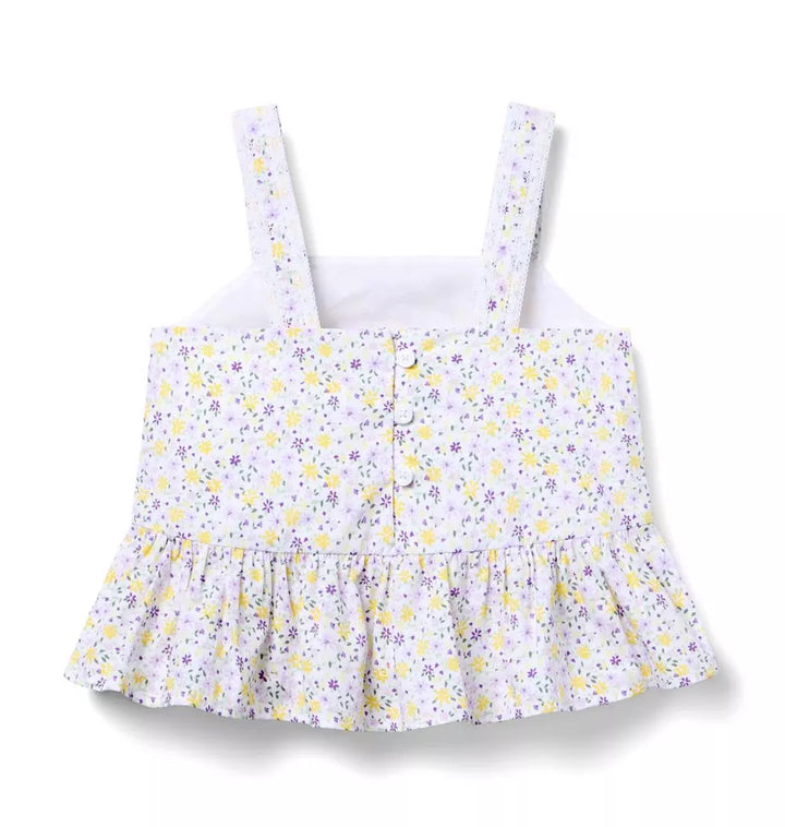 JANIE & JACK NIÑA BLUSA PINTUCK MULTICOLOR